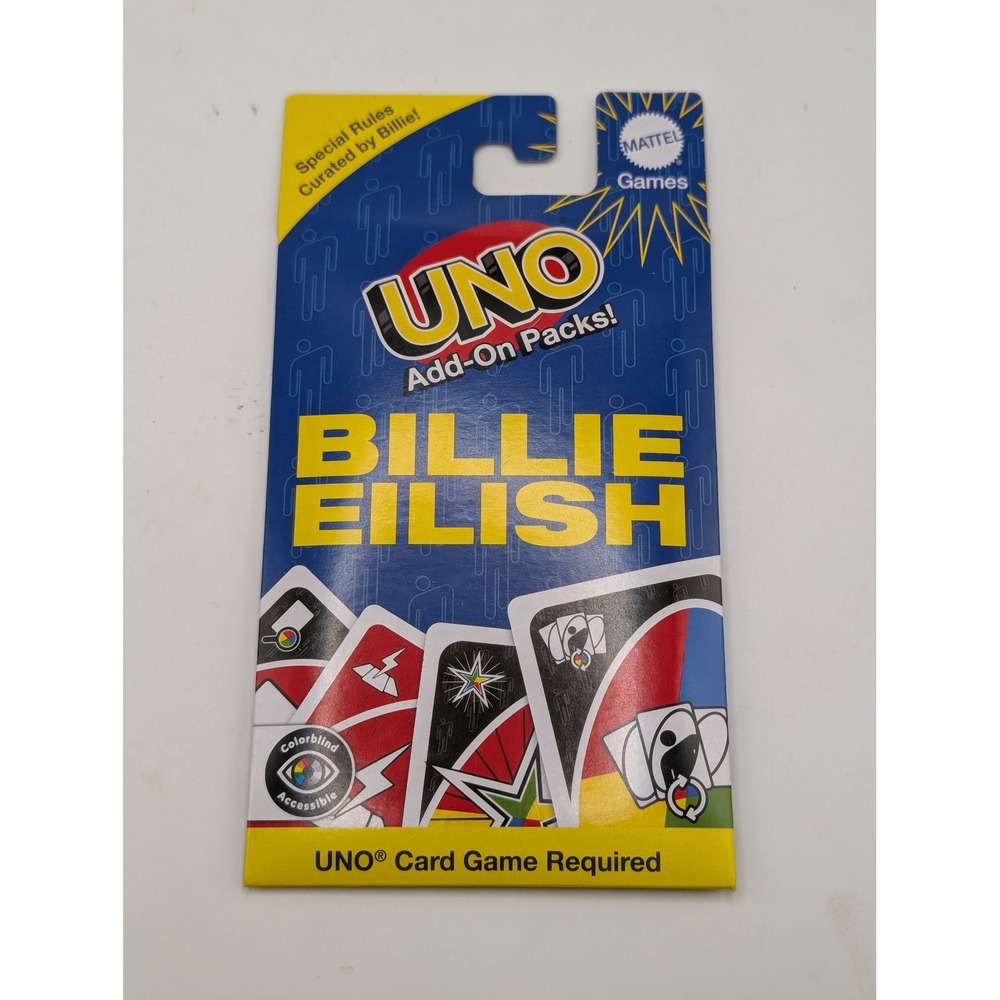Mattel Games Uno Add-On Pack Billie Eilish Expansion Cards JCV55 New